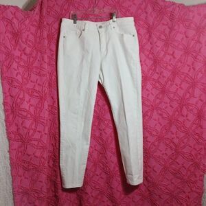 Loft White Curvy Skinny Jeans Size 10/30